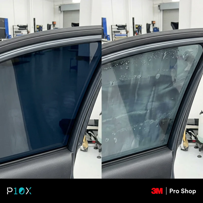 Car tint checklist Malaysia comparison of normal and abnormal signs during tint curing
