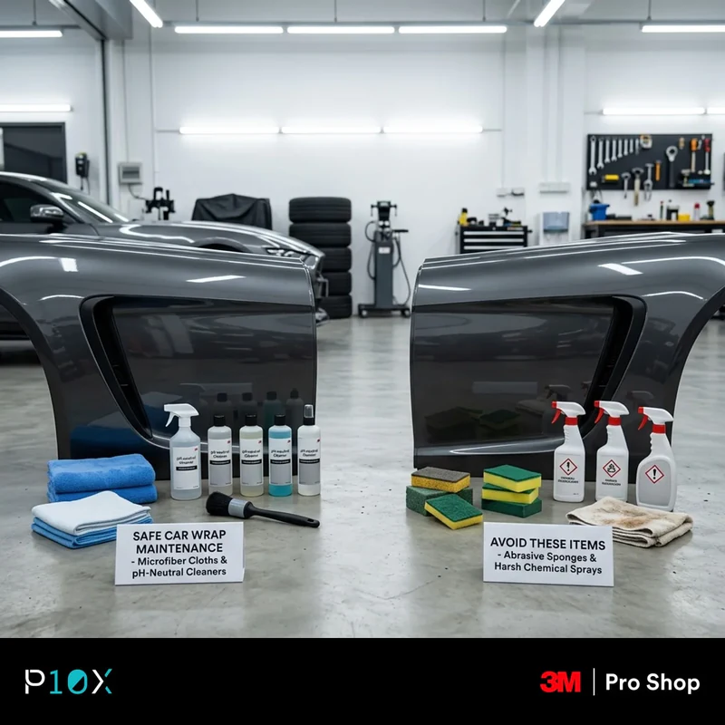 Car wrap care safe versus avoid products and tools comparison