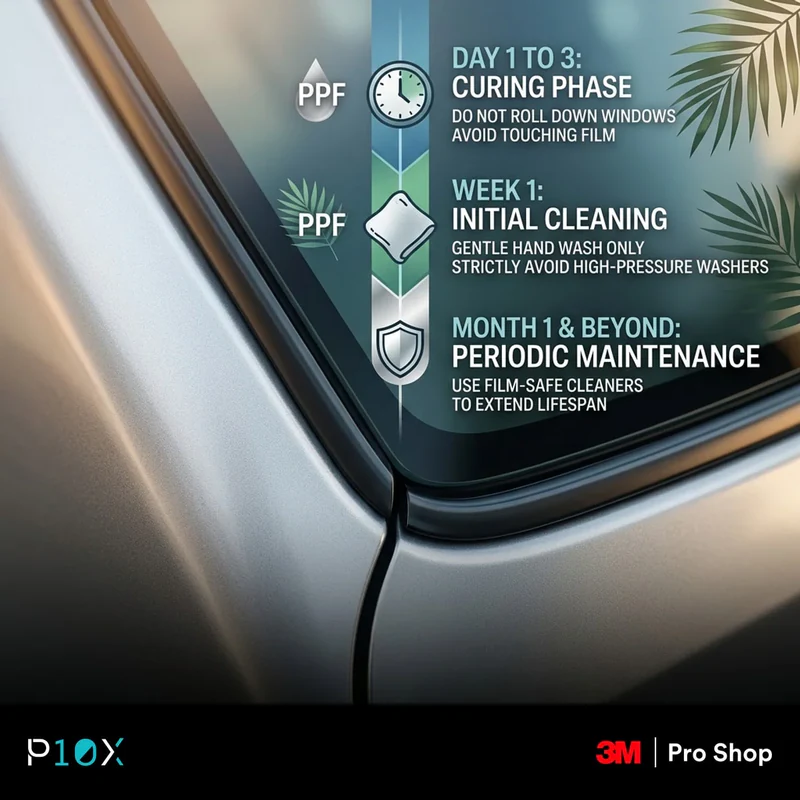 Post-installation care timeline to extend tint and PPF life in Malaysia