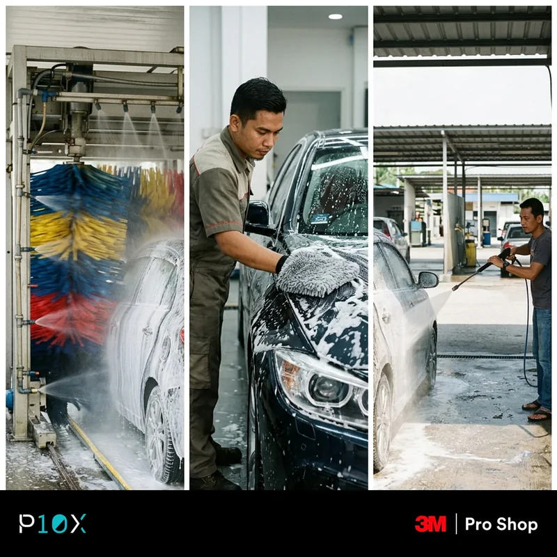 Types of car wash near me Malaysia compared by speed and paint safety