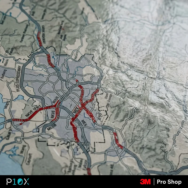 KL highway stone chips zone map of Karak, PLUS, NKVE, MEX, ELITE and DUKE damage stretches across Klang Valley.