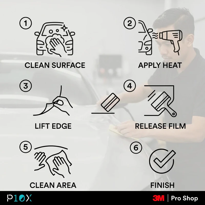 Redo PPF Malaysia safe removal six step process for workshop installers