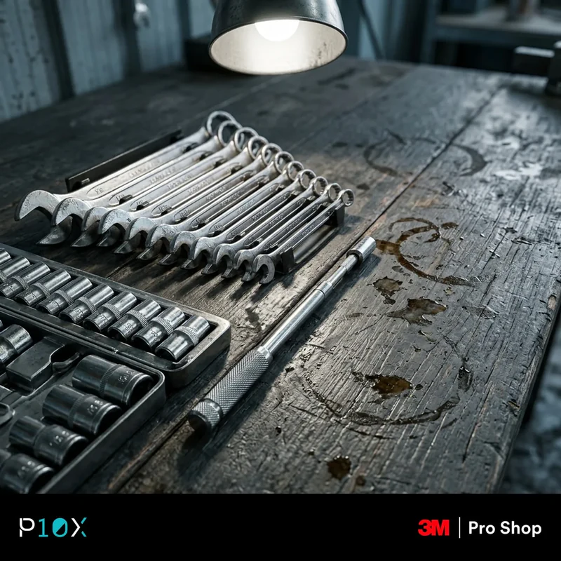 Starter tool kit for DIY car maintenance in Malaysia laid out with estimated prices