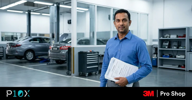 Car owner holding documents at a service centre showing whether window tint can void a car warranty in Malaysia