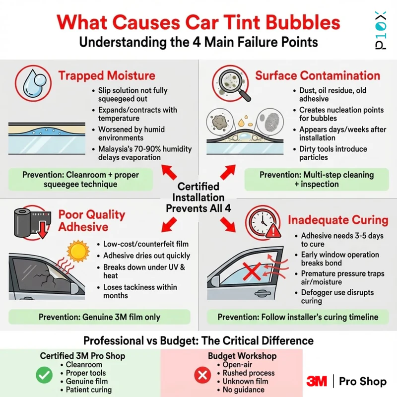 What Causes Car Tint Bubbles