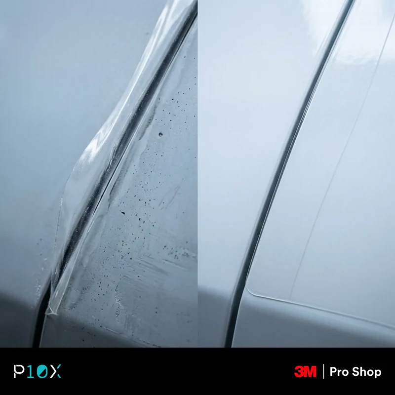 Pre-installation car inspection skipped, showing PPF peeling over a respray versus film on a prepped panel