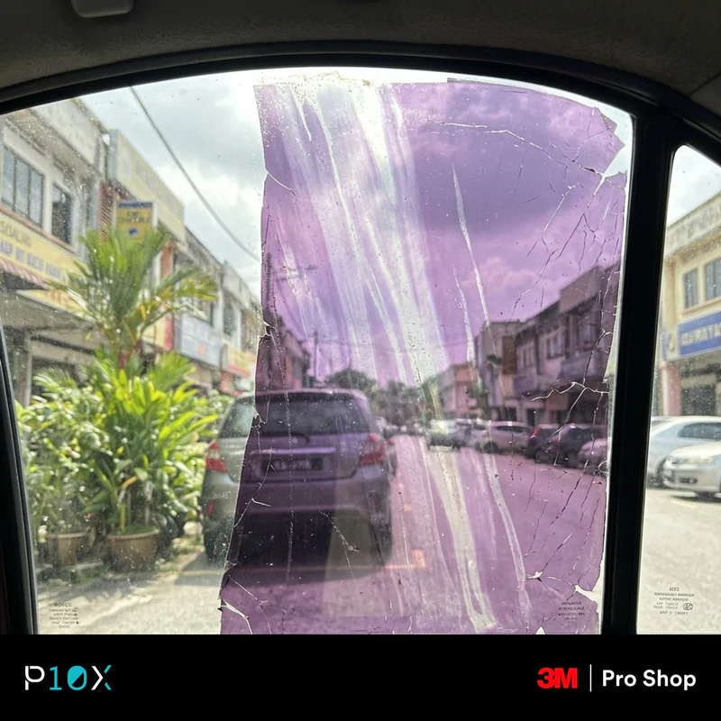How Malaysia's extreme UV index speeds up dyed window tint fading to purple