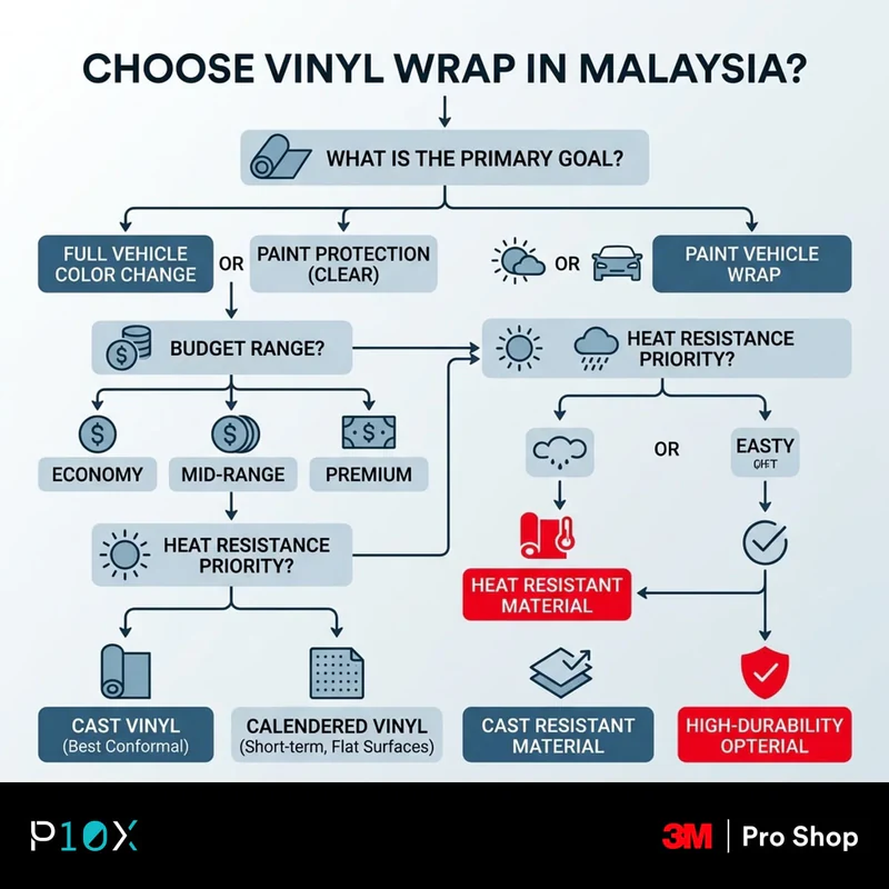 Decision framework for choosing a vinyl wrap in Malaysia